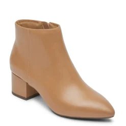 Botas E Botas>Rockport Bota feminina Milia Block Couro Mocha Latte