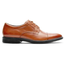 Oxfords E Cadarços>Rockport Dressports Masculino Premium Impermeável Toe Oxford bronzeado