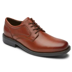 Oxfords E Cadarços>Rockport Estilo Masculino Líder 2 Biqueira Simples Oxford Bronzeado Britânico