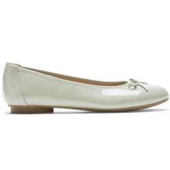 Sapatilhas>Rockport Flat de balé Reagan feminino Jade Patente Sintética
