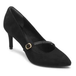 Saltos>Rockport Mary Jane com salto total 75 mm feminino Glamour de camurça preta