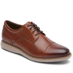 Oxfords E Cadarços>Rockport Masculino Garett Cap Toe Oxford Novo gradiente marrom