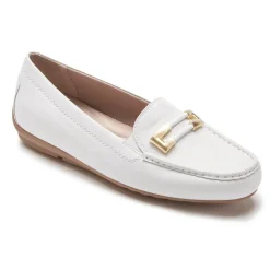 Mocassins>Rockport Mocassim feminino com ornamento Total Motion Driver Branco