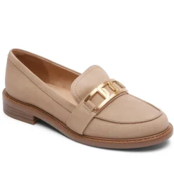 Mocassins>Rockport Mocassim Harleen Feminino Mocha Taupe Nubuck