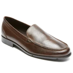 Mocassins E Slip-ons>Rockport Mocassim Veneziano Clássico Masculino Marrom escuro