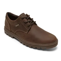 Oxfords E Cadarços>Rockport O clima masculino ou Oxford não impermeável Novo Couro Castanho