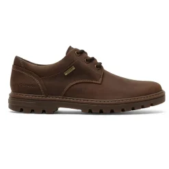 Oxfords E Cadarços>Rockport O clima masculino ou Oxford não impermeável Novo Couro Castanho