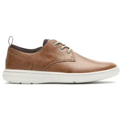 Oxfords E Cadarços>Rockport Oxford masculino Zaden com bico liso Couro Bronzeado Boston