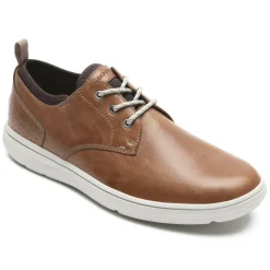 Tênis>Rockport Oxford masculino Zaden com bico liso Couro Bronzeado Boston
