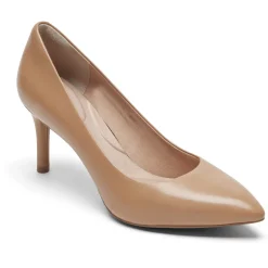 Saltos>Rockport Salto bico fino feminino Total Motion 75mm Café com leite