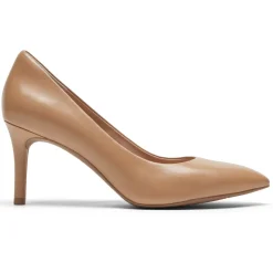 Saltos>Rockport Salto bico fino feminino Total Motion 75mm Café com leite