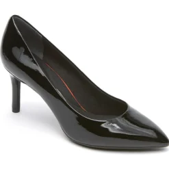 Saltos>Rockport Salto bico fino feminino Total Motion 75mm Patente Negra