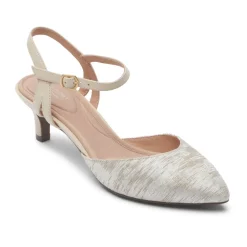 Saltos>Rockport Salto feminino com tira no tornozelo Total Motion Kalila Baunilha