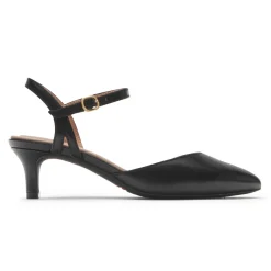 Saltos>Rockport Salto feminino com tira no tornozelo Total Motion Kalila Preto