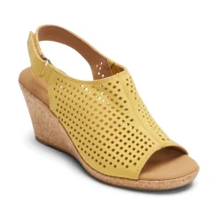 Sandálias E Cunhas>Rockport Sandália Feminina Briah Perfurada Slingback Milho doce