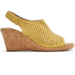 Sandálias E Cunhas>Rockport Sandália Feminina Briah Perfurada Slingback Milho doce
