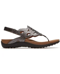 Sandálias E Cunhas>Rockport Sandália feminina Ridge Slingback Estanho