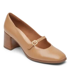 Saltos>Rockport Violetta Mary Jane Feminina Couro Mocha Latte